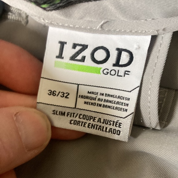 IZOD Golf light grey golf pants - Picture 3 of 4
